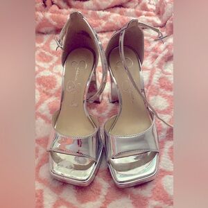 Silver heels